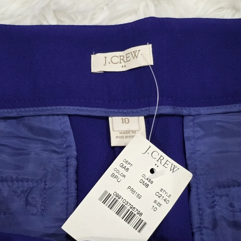J. Crew Women's High Waist Purple Shorts. Size 10. NWT!